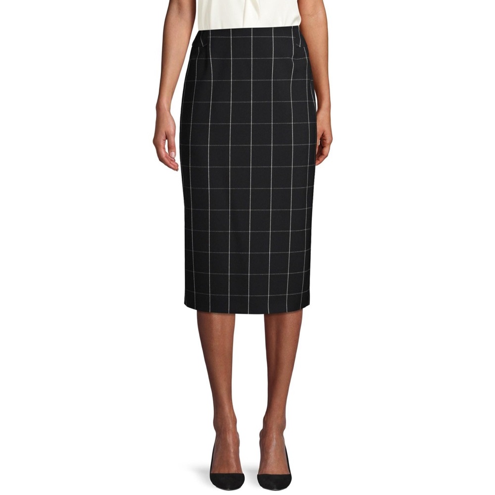 Hugo Boss Vedani Windowpane Pencil Skirt size 6